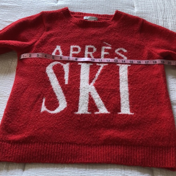Cupcakes and Cashmere Red and White Apres Ski Long Sleeve Sweater Small - Picture 7 of 12